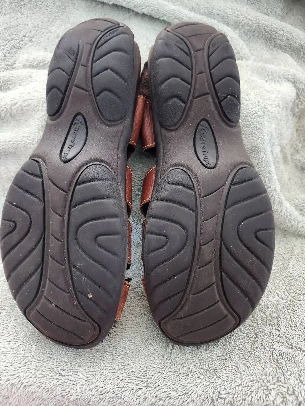 Baretraps brown leather fisherman sandals, an older or vintage model like the 